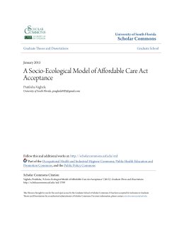 A Socio-Ecological Model of Affordable Care Act Acceptance