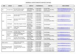 CRIMINAL JUSTICE SERVICE CONTACT DETAILS