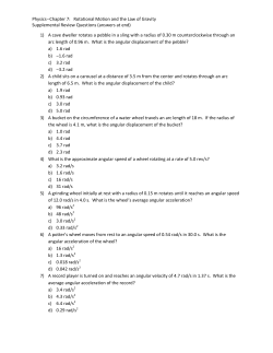 Physics--Chapter 7: Rotational Motion and the Law of Gravity