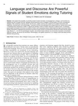 Language and Discourse Are Powerful Signals of Student Emotions