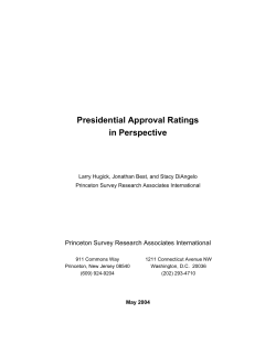 Presidential Approval Ratings in Perspective
