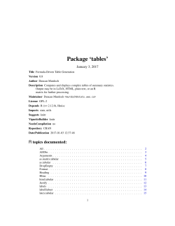 Package `tables`
