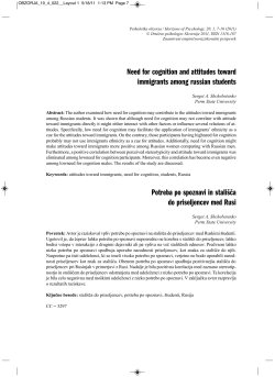 Full Text  - Psiholo&scaron;ka obzorja