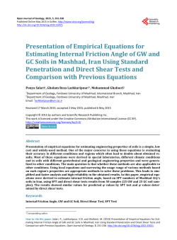 Presentation of Empirical Equations for Estimating Internal Friction