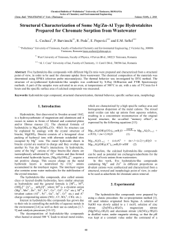 Structural Characterization of Some Mg/Zn