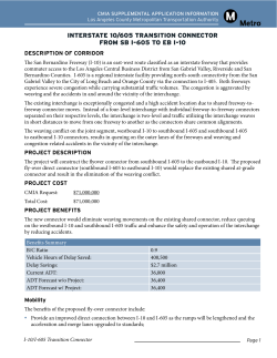 I-10/605 Transition Connector Projects Details
