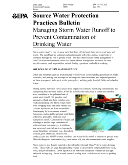 Managing Storm Water Runoff to Prevent Contamination of Drinking