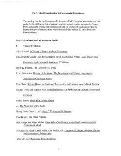 Postcolonial Literature