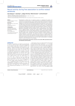 Neural activity during free association to conflict