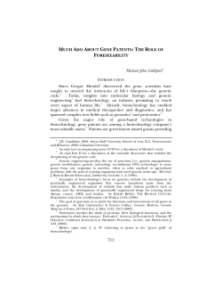 MUCH ADO ABOUT GENE PATENTS - Seton Hall University School