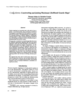 Constructing and Joining Maximum Likelihood Genetic Maps