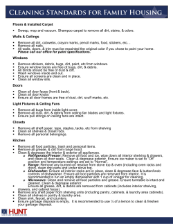 Cleaning Standards - Laughlin Family Housing