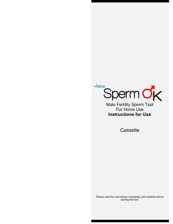 Sperm OK: Instructions for Use