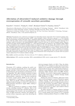 Alleviation of ultraviolet-C-induced oxidative damage