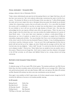 Final Assembly Speech