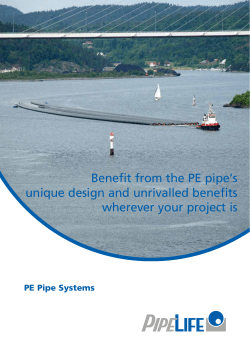 Benefit from the PE pipe`s unique design and unrivalled