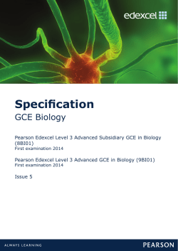 Specification - Edexcel