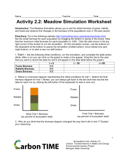 Activity 2.2: Meadow Simulation Worksheet