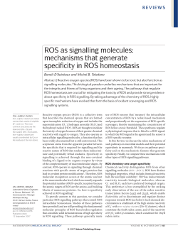 ROS as signalling molecules: mechanisms that generate specificity