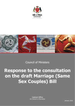 (Same Sex Couples) Bill - Isle of Man Government