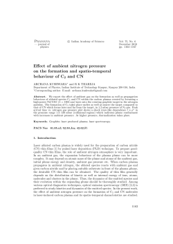 Effect of ambient nitrogen pressure on the formation and spatio