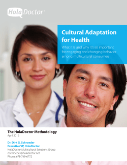 Cultural Adaptation for Health