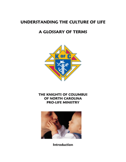 Pro-Life Glossary - St Michael Catholic Church