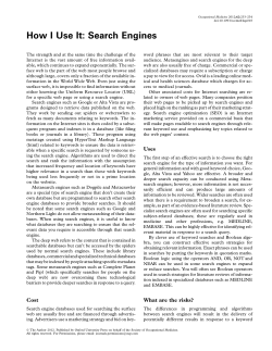 How I Use It: Search Engines - Oxford Academic