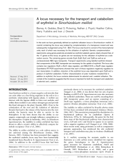 A locus necessary for the transport and catabolism of