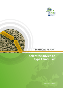 Scientific advice on type F botulism - ECDC