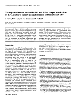 The sequence between nucleotides 161 and 512 of cowpea mosaic