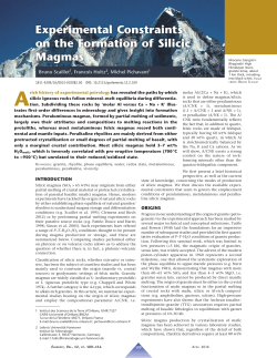 Experimental Constraints on the Formation of Silicic Magmas
