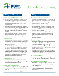 Affordable housing - Habitat for Humanity