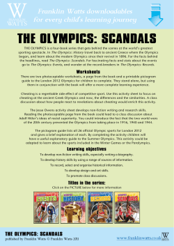 THE OLYMPICS: SCANDALS