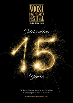 Celebrating Years - Noosa Long Weekend