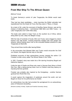 From War Ship To The African Queen