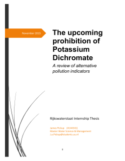 The upcoming prohibition of Potassium Dichromate