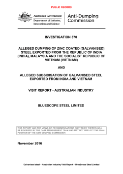 Australian Industry - BlueScope Steel Ltd​ (PDF 188KB)
