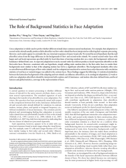 The Role of Background Statistics in Face Adaptation