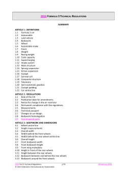 Article 275 - Formula 3 Technical Regulations