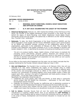 NO Memo No. 11 s. 2016 BP Day 2016