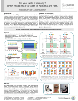 Do you taste it already? Brain responses to taste in