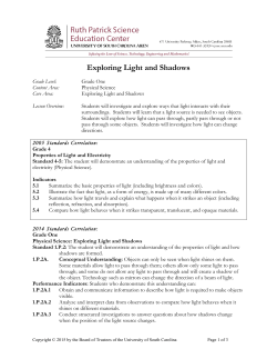 Exploring Light and Shadows