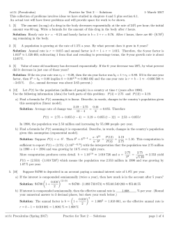 m151 (Precalculus) Practice for Test 2 &mdash; Solutions 1&ndash;March&ndash;2017