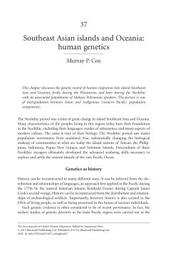 "Southeast Asian islands and Oceania: human