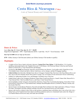 DWJ - 2017 ITIN - Costa Rica - Nicaragua
