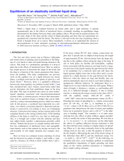 Equilibrium of an elastically confined liquid drop