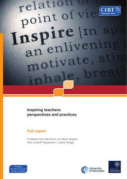 Inspiring teachers - full report