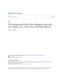 The Indispensable Role of the Mitigation Specialist in a Capital Case