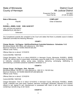 Criminal Complaint  - Hennepin County Attorney